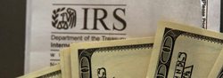 image of IRS form and some money